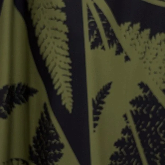 Manaola Olive and Black Fern Midi Dress - Picture 2 of 3